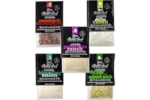 Rabbit Creek 5 Pack Dip Variety – Just Add Sour Cream – Seasoning Packets Includes Dill Ranch, Garlic and Red Bell Peppers, Blooming Onion, Parmesan Ranch, Bacon Spinach Dip