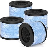 ycwarmxx MK-01 & MK06 True HEPA Filter Replacement Compatible with Aroeve MK01, MK06, ToLife TZ-K1, FreAire KN6391 and Kloudi DH-JH01 Air Purifier, Standard Version, Pack of 4