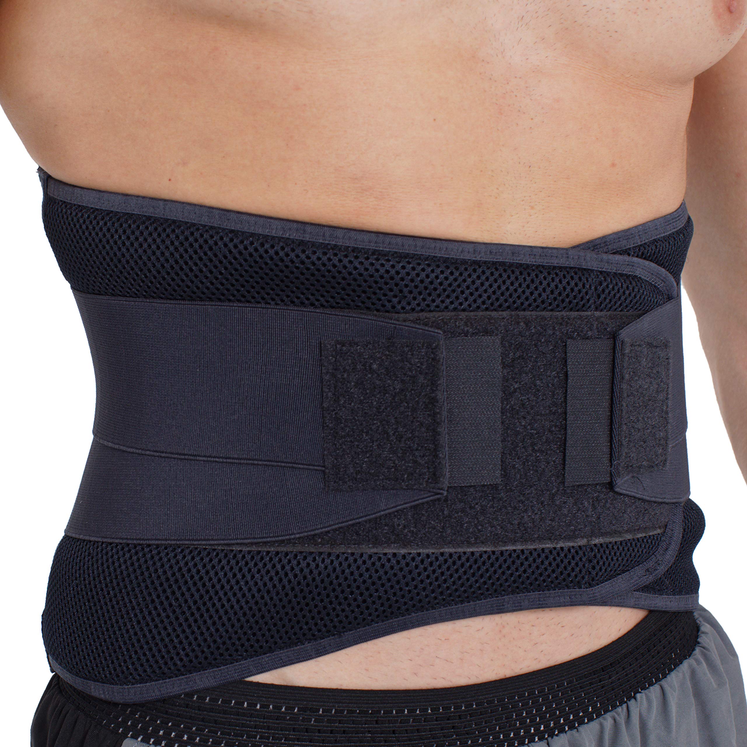 Neotech Care Back Support Belt, Lumbar Support Belt for Lower Back Pain - For Men or for Women (Charcoal, Size L)