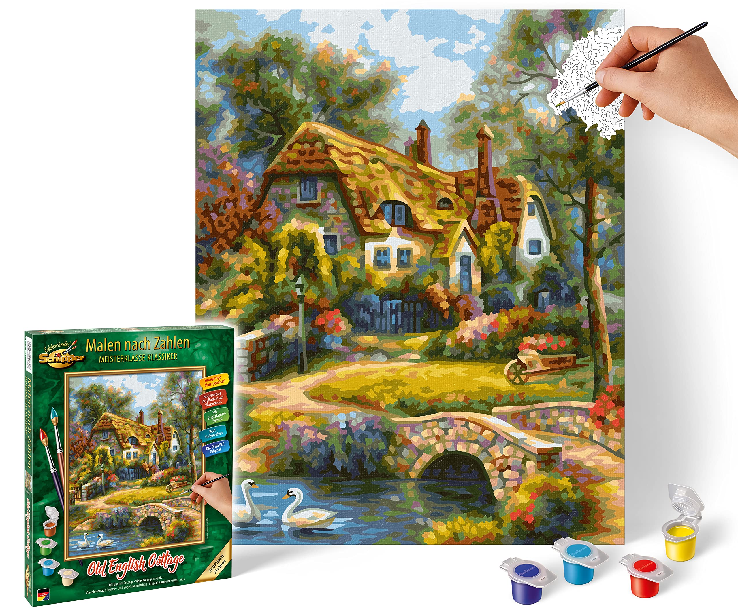 Schipper Painting By Numbers Old English Cottage Master Class Classic 24x30 cm