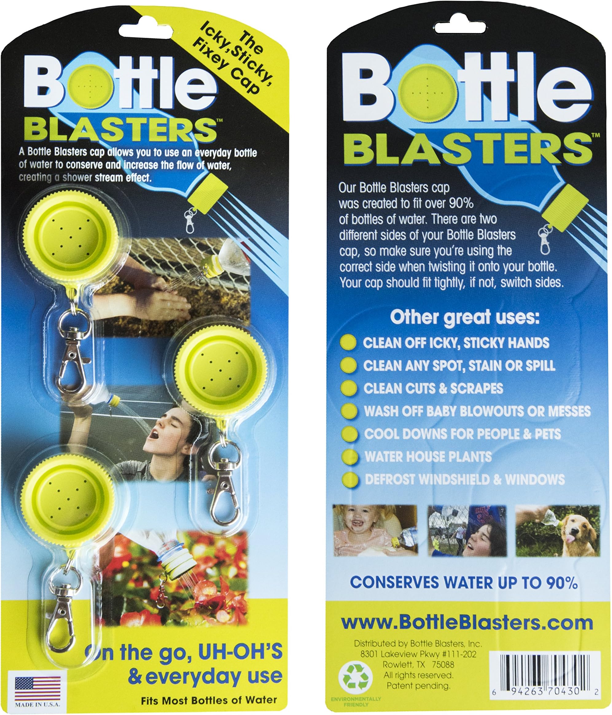 Bottle Blasters Water Bottle Cap - Mobile Shower, Pet Shower Sprayer, Pet Bath Tool, Portable Camping Shower Outdoor