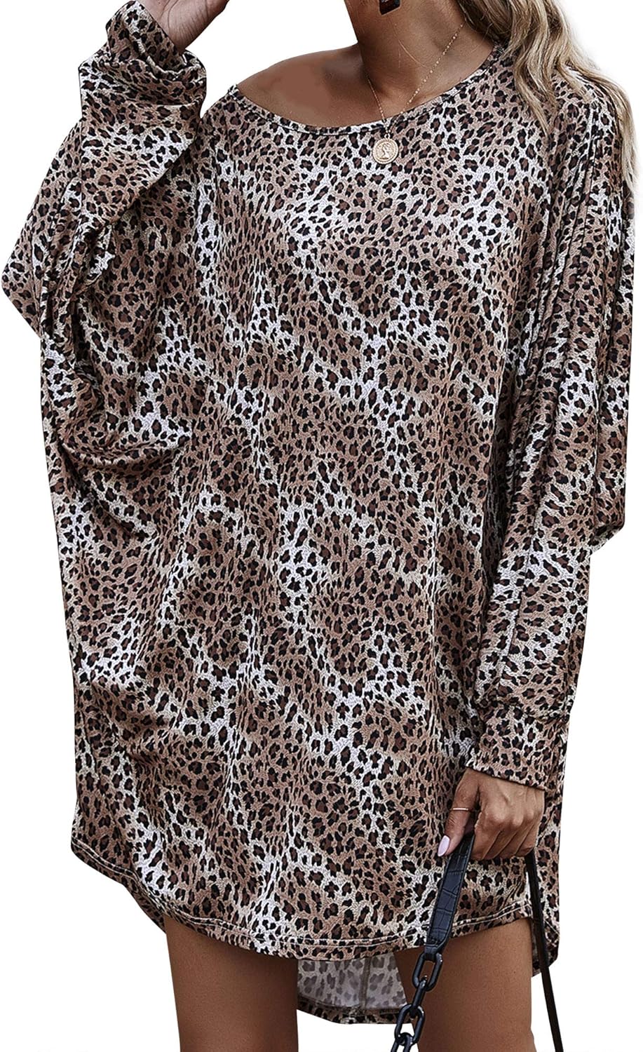 leopard batwing dress