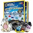 National Geographic Gemstone Advent Calendar 2025 - Advent Calendar for Kids Ages 6+ with 24 Gemstones, Rock Collection Chris