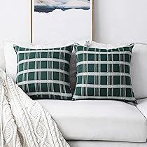 plaid euro pillow shams