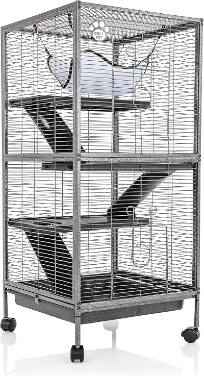 COZY PET Rodent Cage RC06 11mm Bar Spacing for Small Pets Rat Ferret Chinchilla