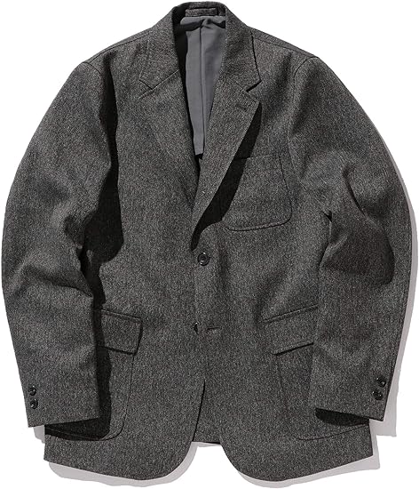 Amazon ビームス Beams テーラードジャケット Plus 3ボタン トラベルツイード ジャケット メンズ Grey L コート ジャケット 通販