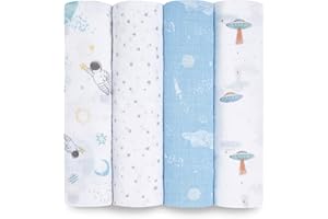 aden + anais Essentials Swaddle Blanket, Boutique Muslin Blankets for Girls & Boys, Baby Receiving Swaddles, Ideal Newborn & 