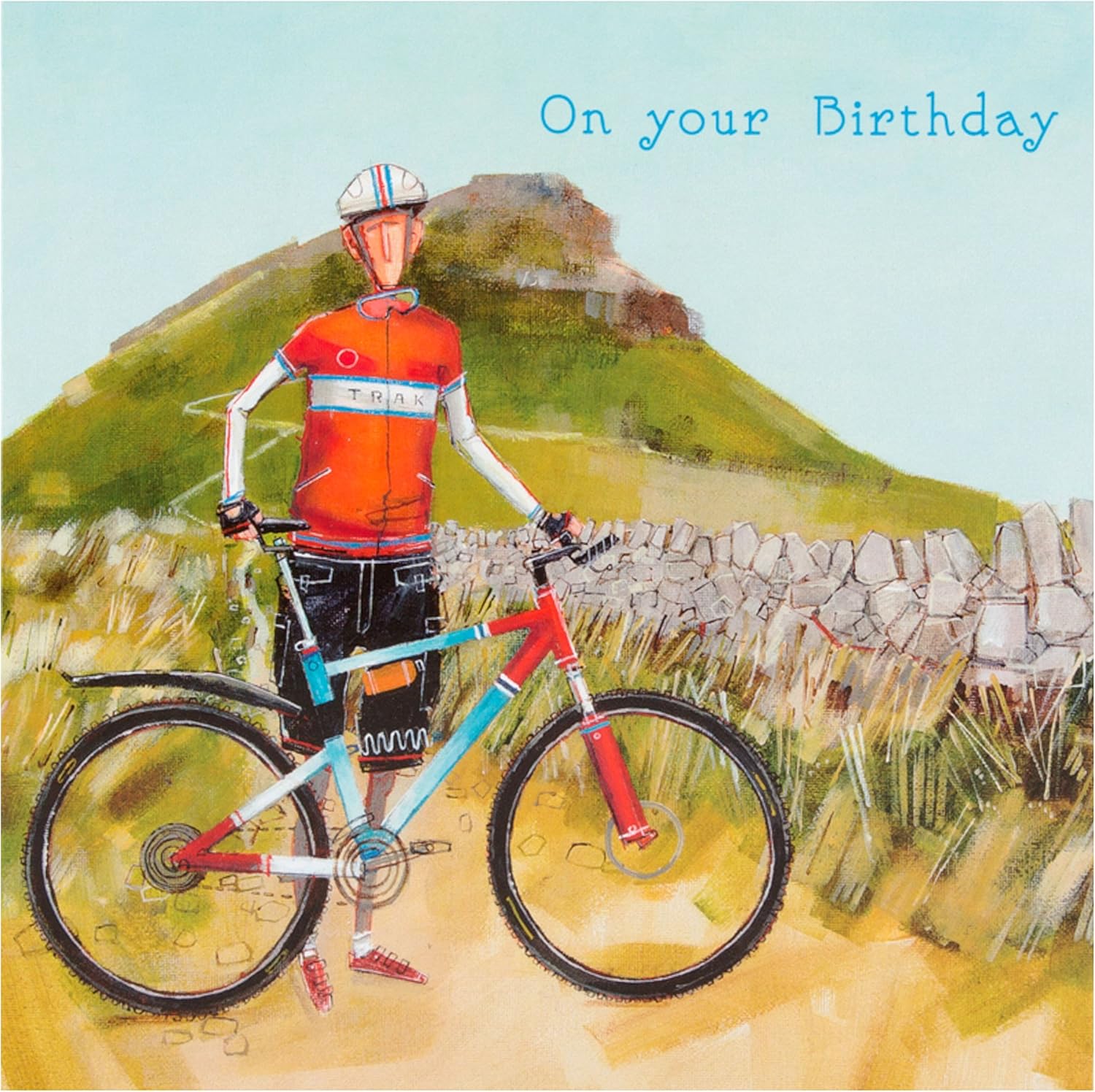 Hallmark Biglietto Di Auguri Di Compleanno Cyclist Con L Illustrazione Di Un Ciclista Formato Medio Versione In Lingua Inglese Amazon It Cancelleria E Prodotti Per Ufficio