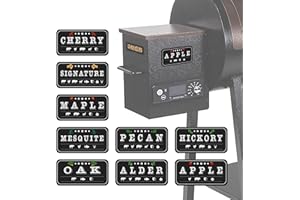 KAWENDE Wood Pellets for Smoker - Magnet Labels, Accessories for Pellet Smoker Grill, Metal Material, Frosted Design, Perfect Match, 9 Pack