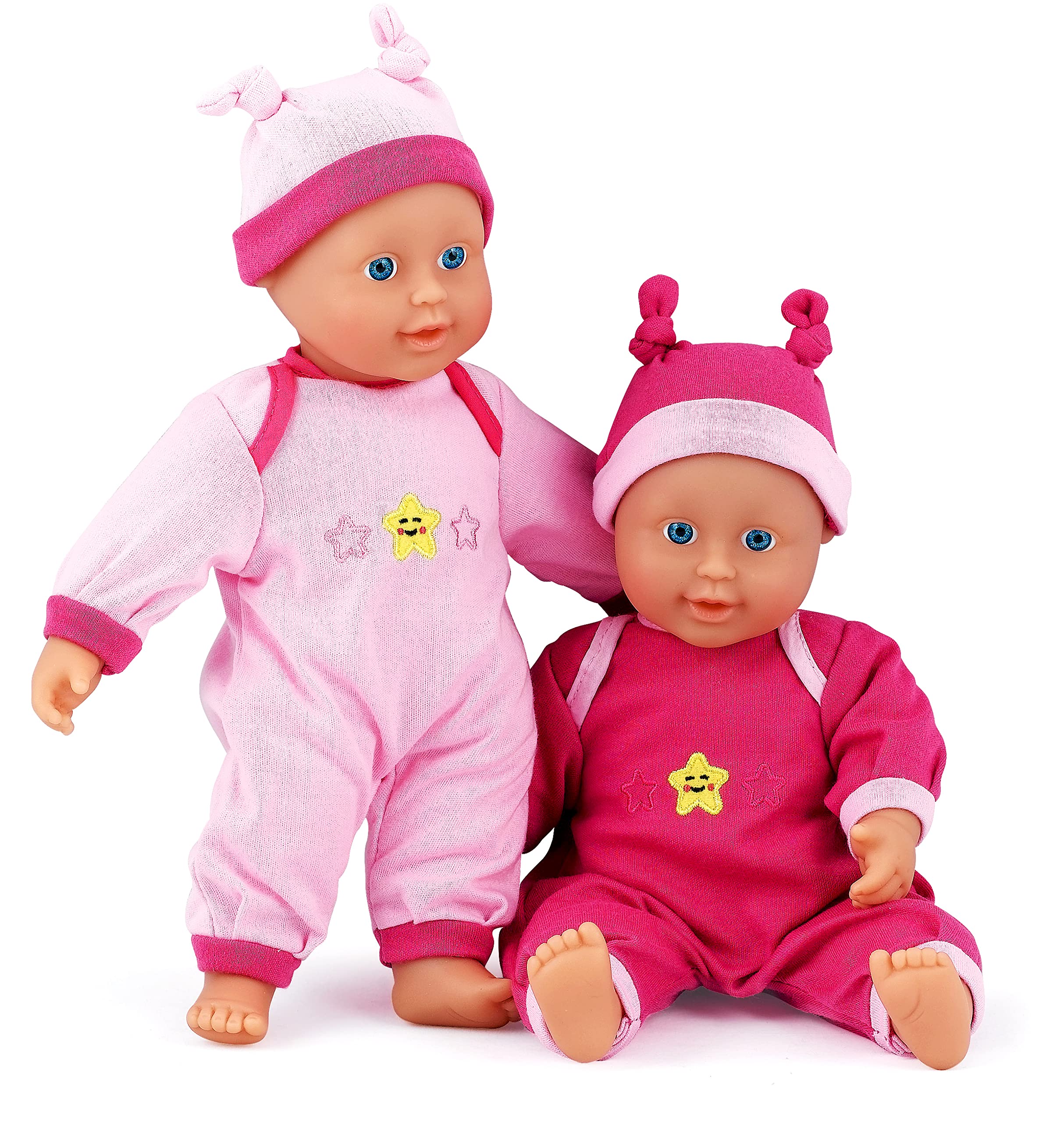 DOLLSWORLD from Peterkin | Mia | 25cm soft bodied doll with removable pink outfit | Dolls & Accessories | Ages 12m+