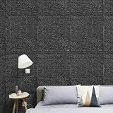 Art3d 10 Sheets Black 3D Brick Wallpaper Peel and Stick 14.5 Sq Ft view 6