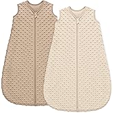 Unnivoll Fleece Baby Sleep Sack 18-24 Months with Plush Dots 1.5 Tog Baby Wearable Blanket with 2-Way Zipper Warm Sleeping Sack for Toddler Infant - XLarge, Coffee