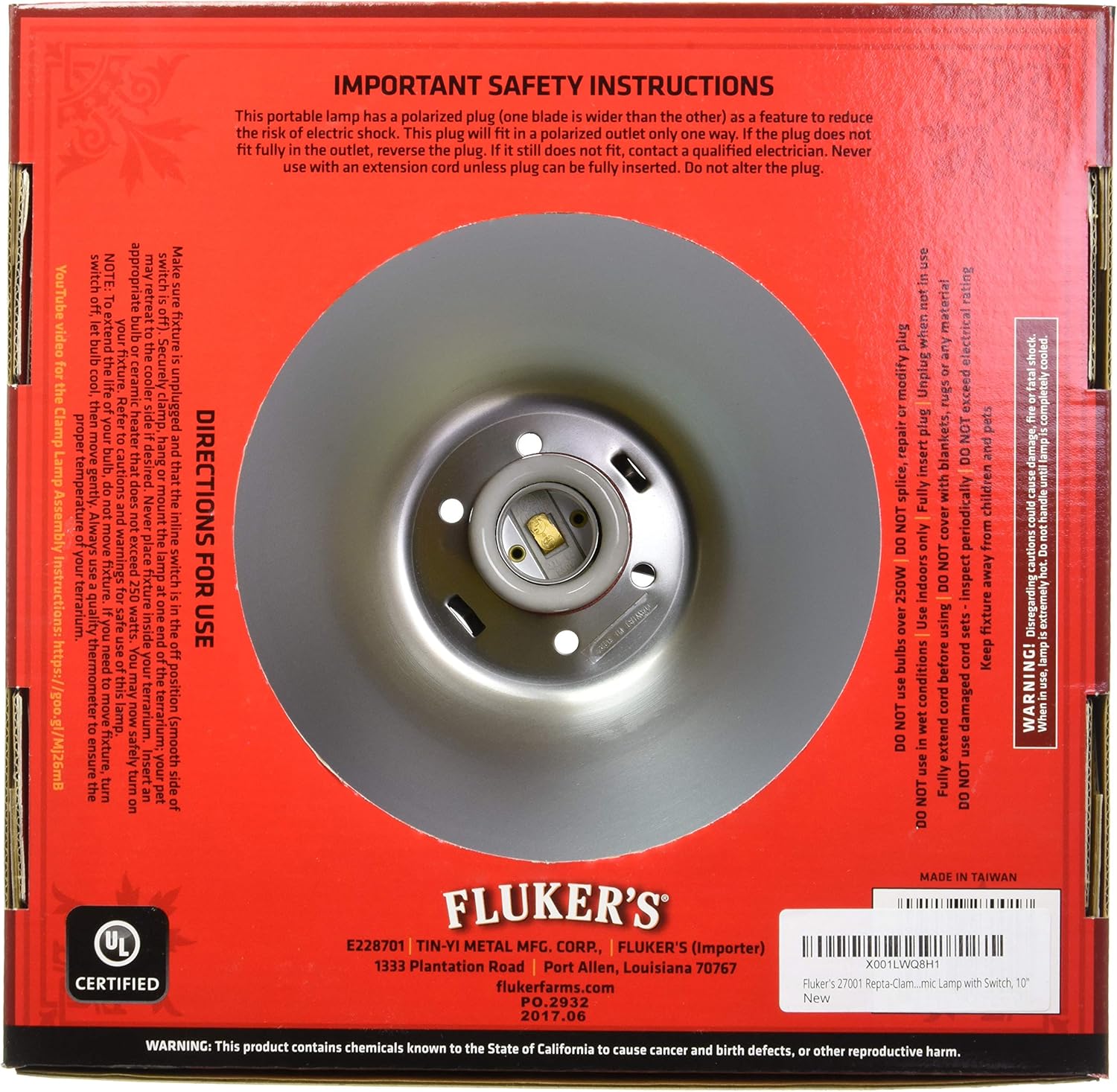 fluker's 8.5 clamp lamp