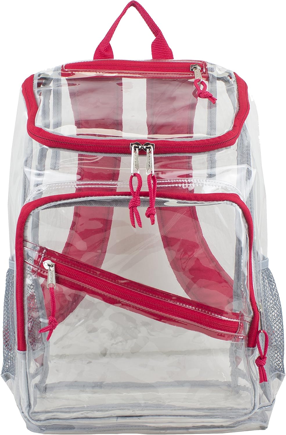 Eastsport Clear Backpack, Top Loader Red BigaMart
