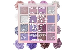 wet n wild Hello Kitty Eye & Face Palette, 2 Bold Richly Pigmented Palettes, Multi-Functional Buildable and Blendable Formula, Cruelty-Free & Vegan - Big Smile