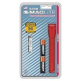 Maglite Mini Incandescent 2-Cell AA Flashlight, Red