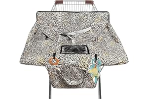 GXFCYMXBD Shopping Cart Cover for Baby,2-in-1 High Chair Cover with Portable Cloth Bag,Cart Seat Pad for Babies Grocery Cushion Cover Restaurant,Suitable for All Supermarkets