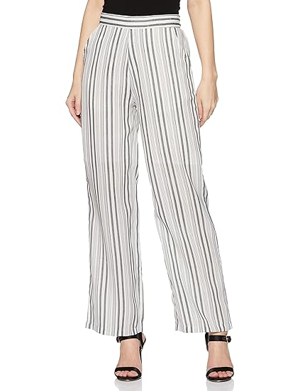 striped straight pants