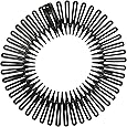 Caravan Full Circle Spring Head Band Comb In Classic Black With Deep Teeth And Closure