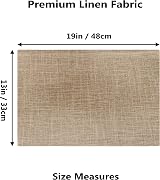Home Brilliant Linen Placemats Set of 6 Burlap 33x48 cm 13x19 in view 6