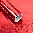 Lypumso Eletroplated Forged Carbon Fiber Vinyl Wrap, Gloss RedPlating Chrome Mirror Car Wrap Vinyl DIY Auto Sticker Decal Film Sheet with Bubble Free Air Release 1ft x 5ft