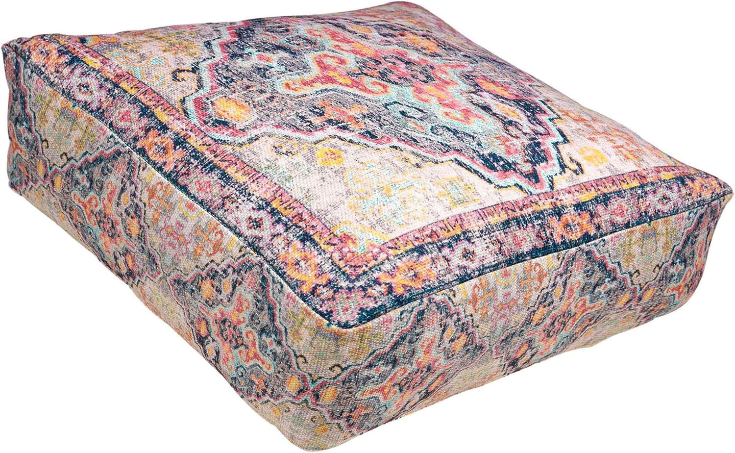 Mandala Life ART Boho Pouf Ottoman Cover - Round Floow Pillow Cushion - 24x8, Outdoor, 60 x 60 cm (Pack of 1) - Image 4