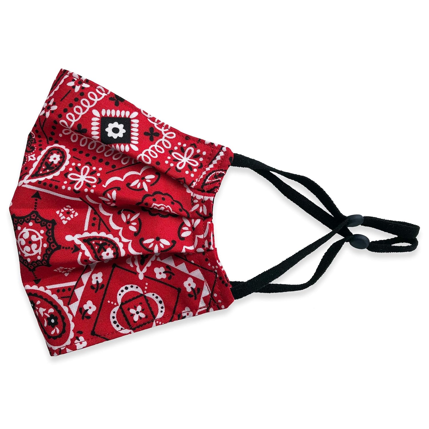 2 Layer Face Mask Red Bandana Handmade