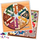 Ludo Board Game Large, 20 Inch, 4 and 6 Players Personas. | Magnetic wooden parchis parcheesi Large for Adults family games