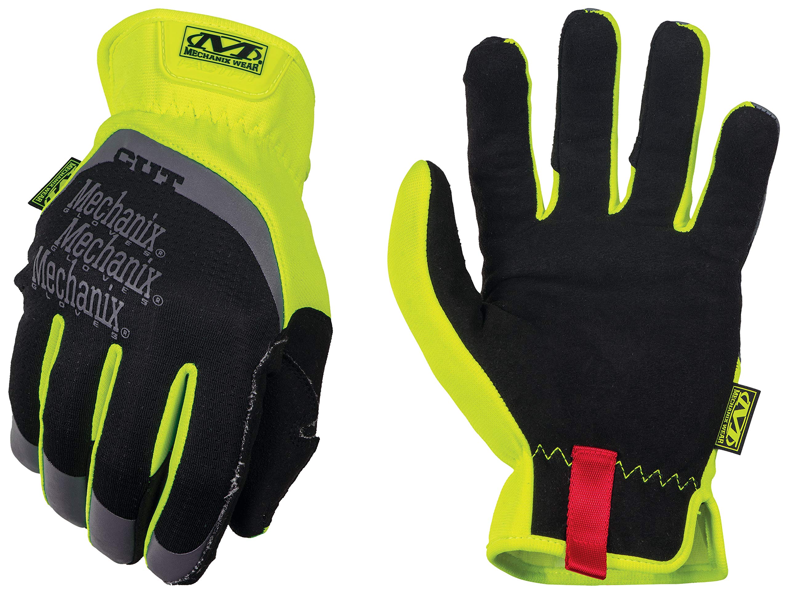 Mechanix Wear: FastFit E5 Work Gloves - Cut Resistant, Touch Capable (Large, Black/Fluorescent Yellow)