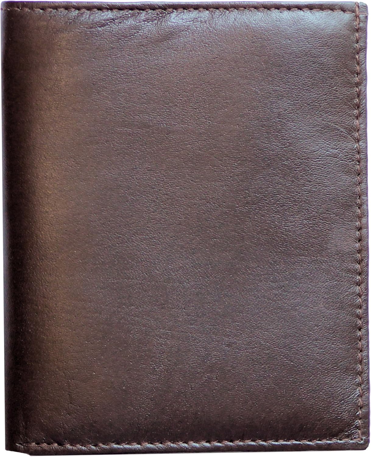 RAS Real Leather RFID Blocking Wallet Bifold Horizontal Design ID Cardholder Multi Card Wallet #54 (Brown) - Image 4