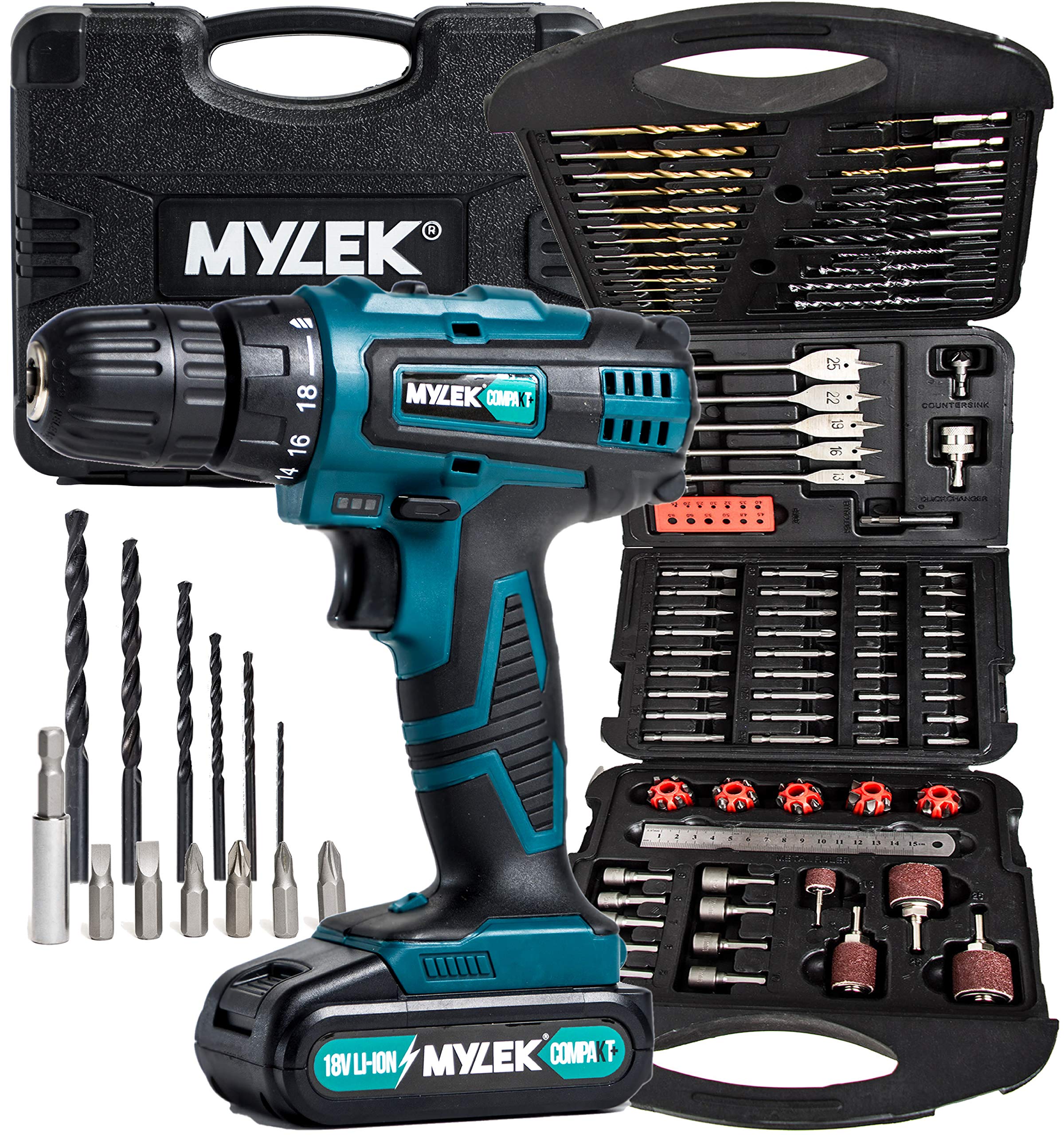 MYLEK 18V Cordless Drill DIY 