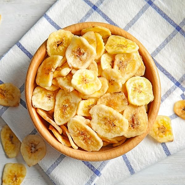 ELAN ORGANIC BANANA CHIPS, 4.8 OZ, NON-GMO, VEGAN, GLUTEN-FREE, KOSHER, SWEETENED WITH ORGANIC SUGAR, CRUNCHY SNACKS, SWEET SNACKS