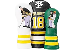 ZEETY Funny Golf Head Covers - Leather Driver Headcover, Fairway Wood, and Hybrid Covers - Inspired Design with Premium Embroidery - Unique Golf Gift & Accessories for Men and Women Golfers