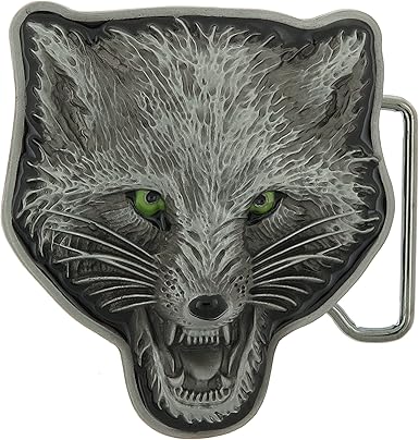 wolf head belt buckle