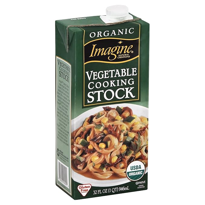 Imagine Organic vegetable cooking stock filtered Water Organic carrot concentrate, Organic onion concentrate, Organic onion co (084253940924)