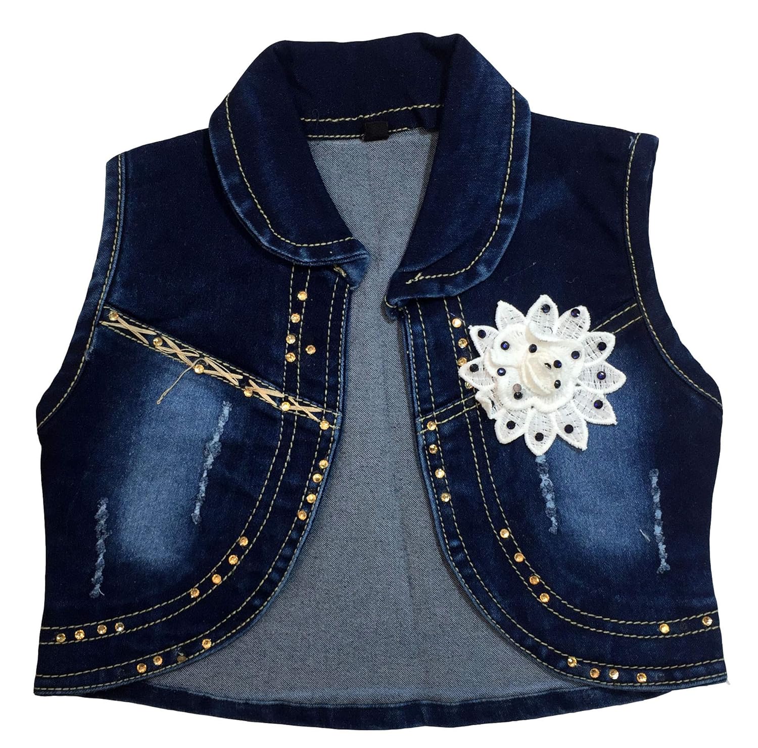 jeans top with jacket for girl