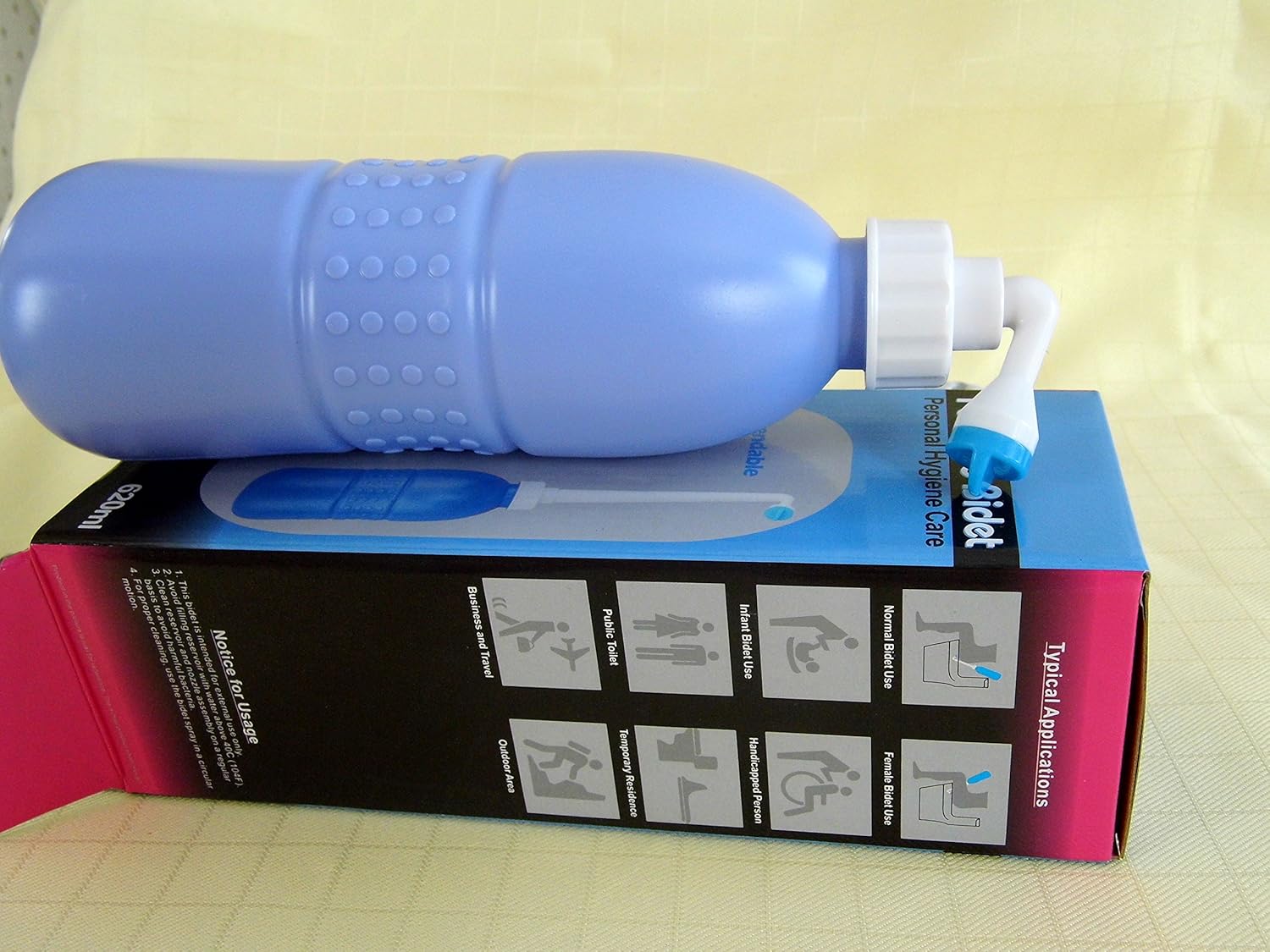 Travel Bidet with Extended Nozzle, 22 Oz. Bidet Bottle