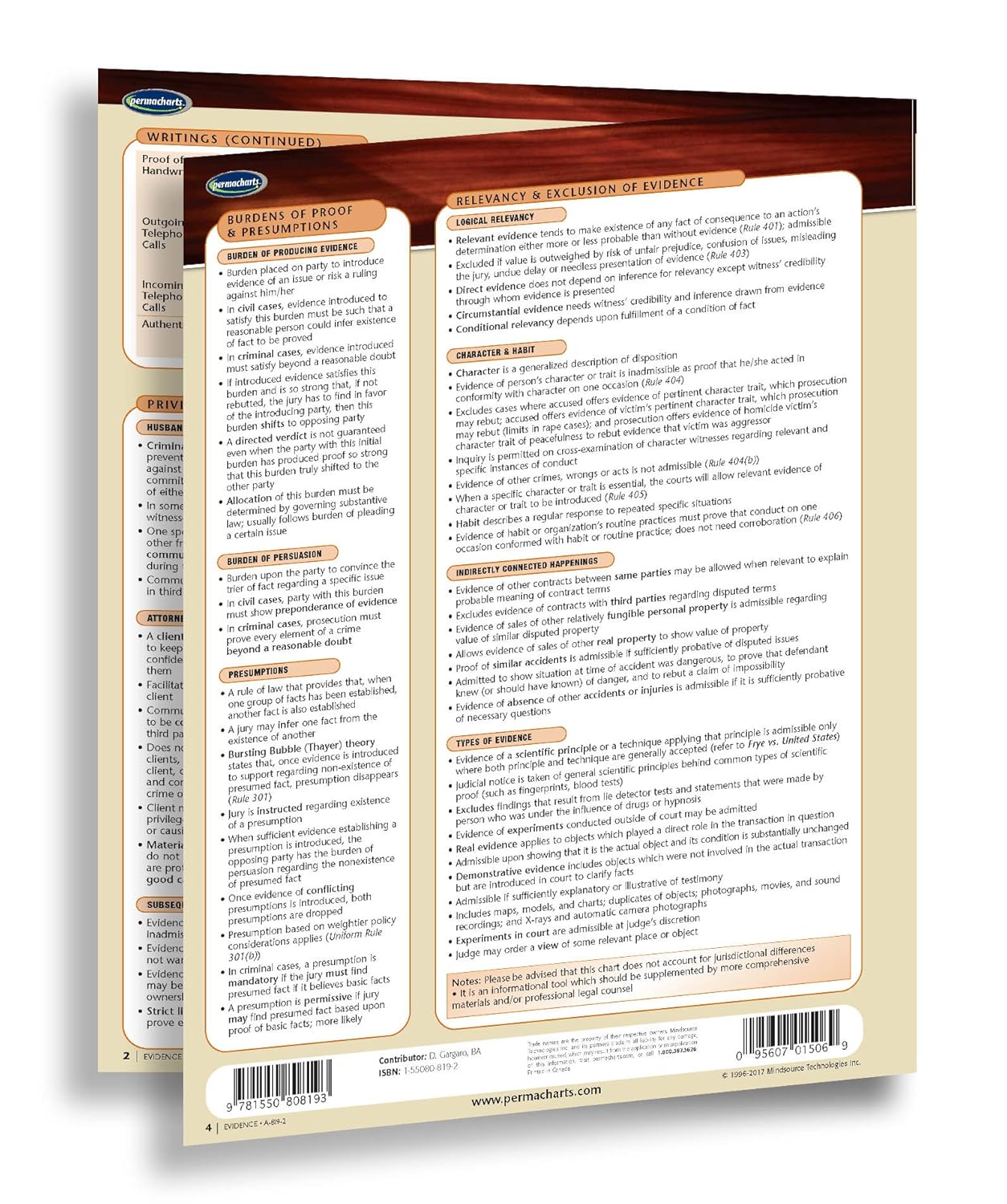 Guide Law Evidence Guide Permacharts by Guide Reference