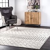 nuLOOM Zola Grey Trellis Power Loomed Area Rug, 7' x 9'