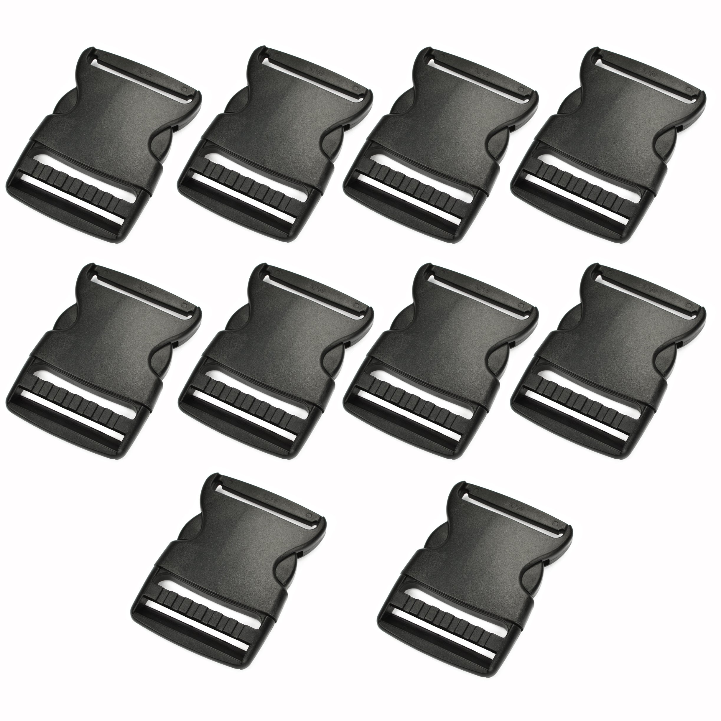 Cosmos ® 2 Inch Wide 10 Yards Black Nylon Heavy bing Strap+10 PCS 2