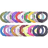 KONMAY 10 Colors Mixed 100 Yards 3.0mm Nylon Rattail Satin Silk Trim Cord Beading String for Chinese Knotting, Kumihimo, Beading, Macramé, Jewelry Making,
