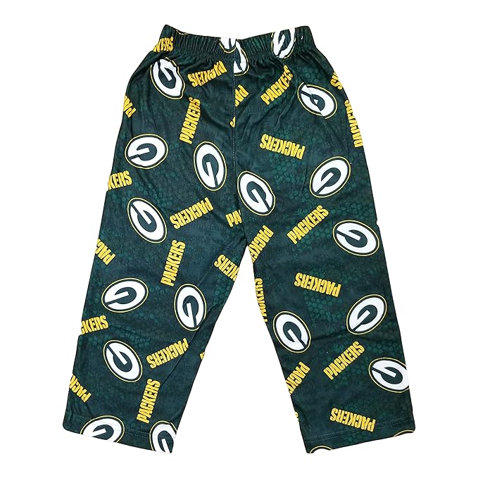Amazon Com Green Bay Packers Green Boys Primary Logo All Over Printed Pants Small 4 Clothing