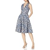 Dress the Population Womens Sally Sleeveless Fit & Flare Midi Dress