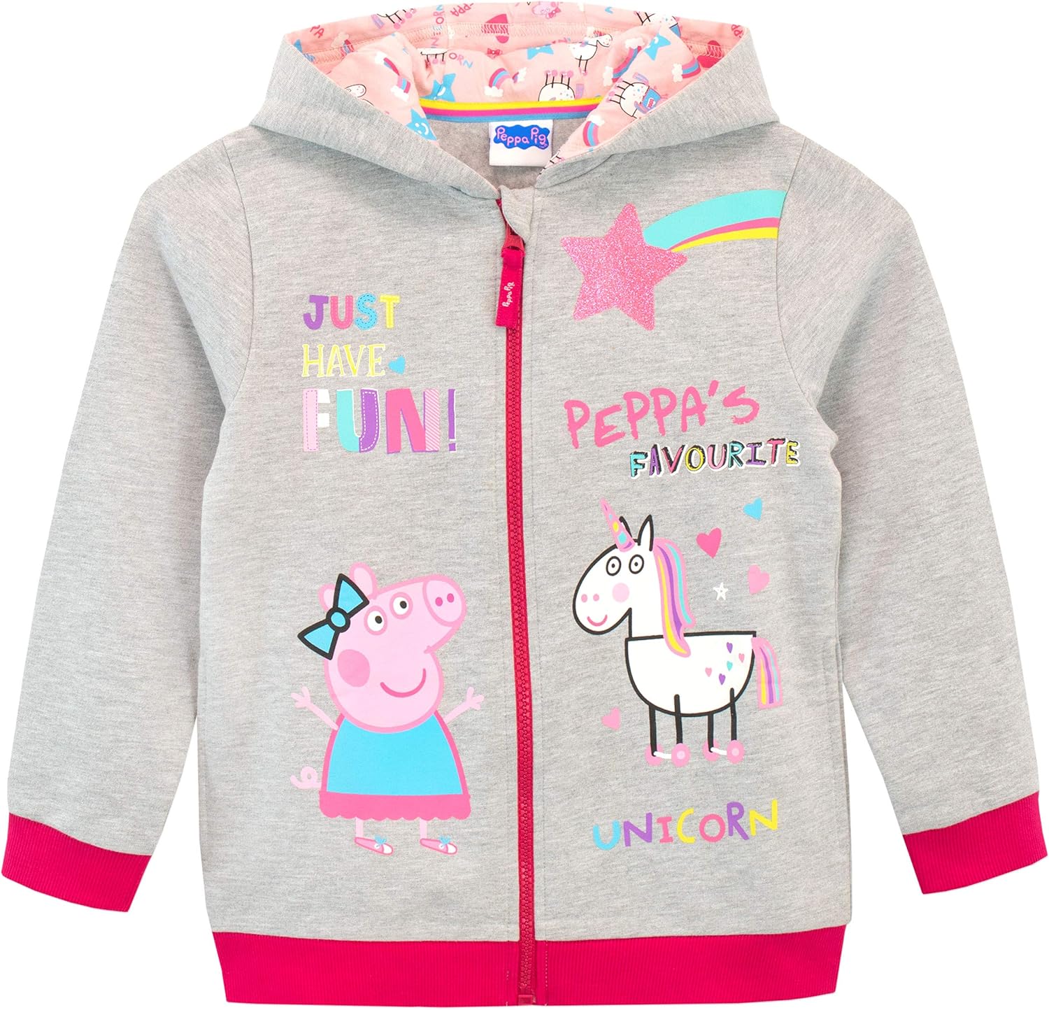Peppa Pig Girls' Unicorns Hoody and Leggings Set: Clothing