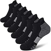 WISVOOO Ankle Socks Women Anti-blister Breathable Running Athletic Cushioned Socks 3/6 Pairs
