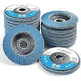 4.5 Inch Flap Discs, 20PCS Type 29 High Density Jumbo Sanding Grinding Wheels, 40 60 80 120 Grit Assorted Pack, Premium…