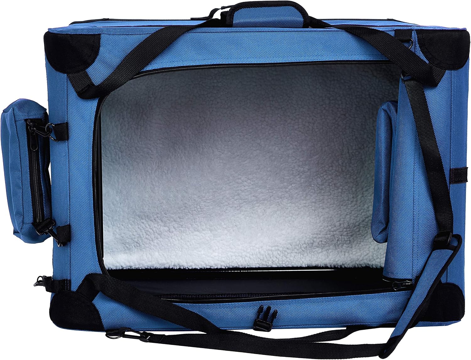 Amazon Basics Premium Folding Portable Soft Pet Crate - 26 cm, BLUE, 67 cm L x 45 cm W x 46 cm H - Image 4