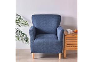 LiveGo Stretch Mid Century Modern Armchair Slipcover 1-Piece Accent Chair Covers with Arms Soft Chair Slipcovers for Living Room Armchair Furniture Protector Office Reception Reading Sofa