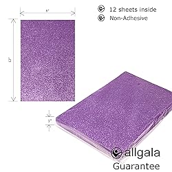 Allgala 12 Pack Glitter EVA Foam Paper 8 x 12inch