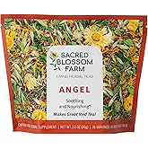 Angel Herbal Tea | Sacred Blossom Farm | 2 oz. Loose Leaf Tisane | Soothing and Nourishing | Organically Grown in Wisconsin | Herbal Tea & Medicinal Herbs | Caffeine Free | Handmade in USA